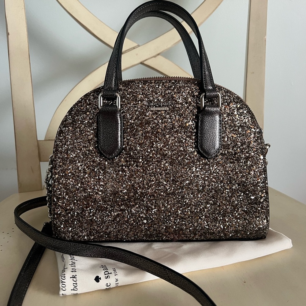 Kate Spade Pewter Glitter Handbag